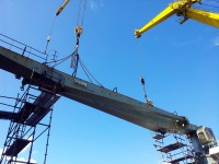 Disassembly and assembly of the deck crane booms on M/V 'Zenit'